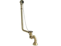 Ab und Überlauf System inkl. Siphon für Nostalgie Badewanne Sicilia, Toscane, San Sebastian, Roma - Altgold