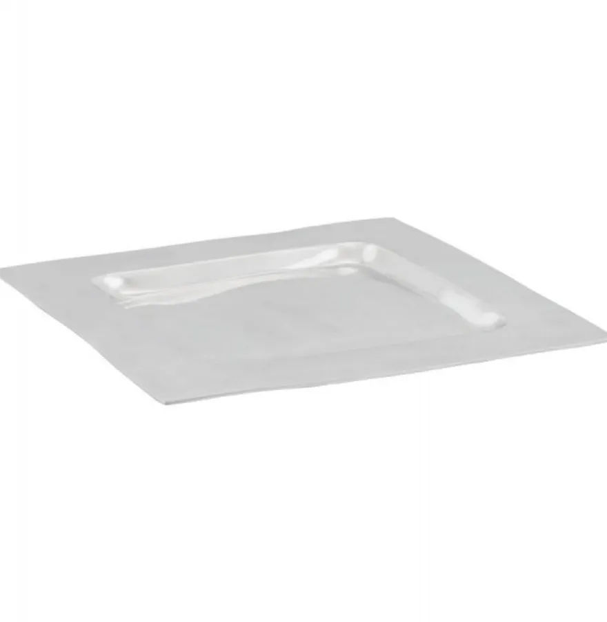 Casa Padrino Aluminium Schale Rechteckig 50 x 46 cm - Designer Obstschale in Silber