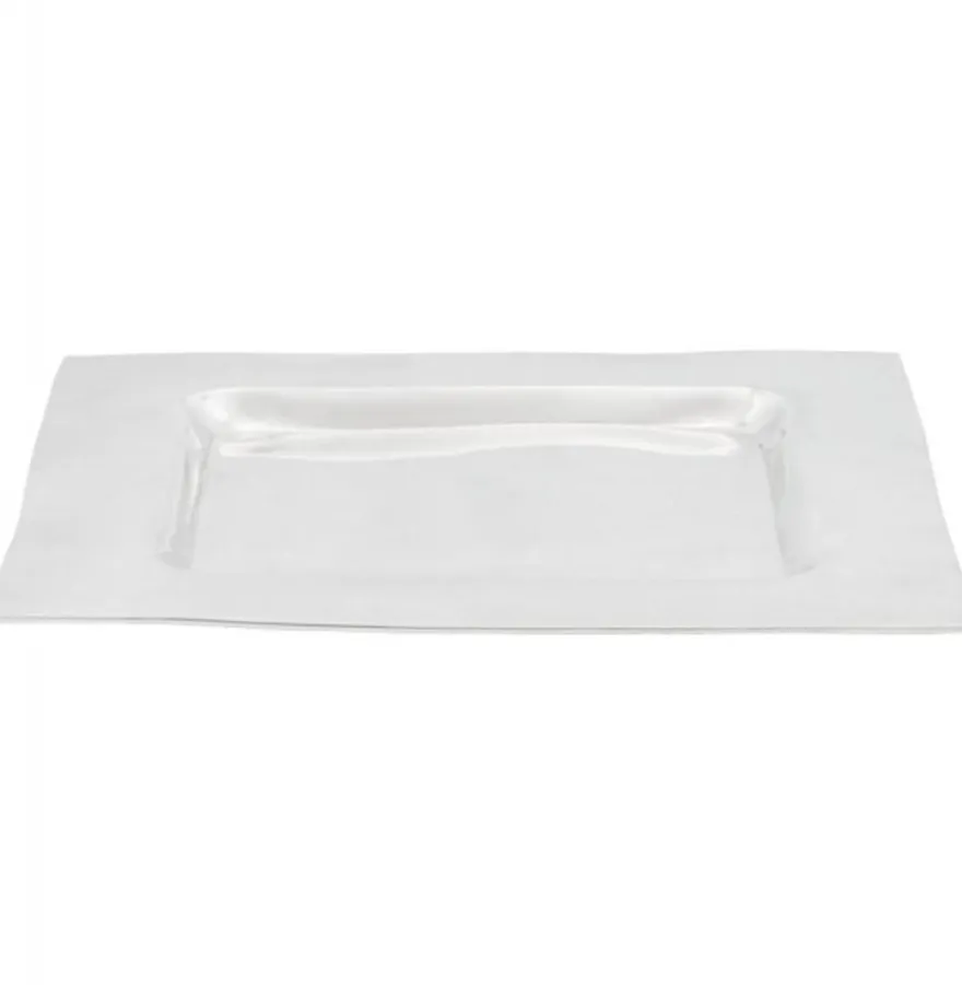 Casa Padrino Aluminium Schale Rechteckig 50 x 46 cm - Designer Obstschale in Silber
