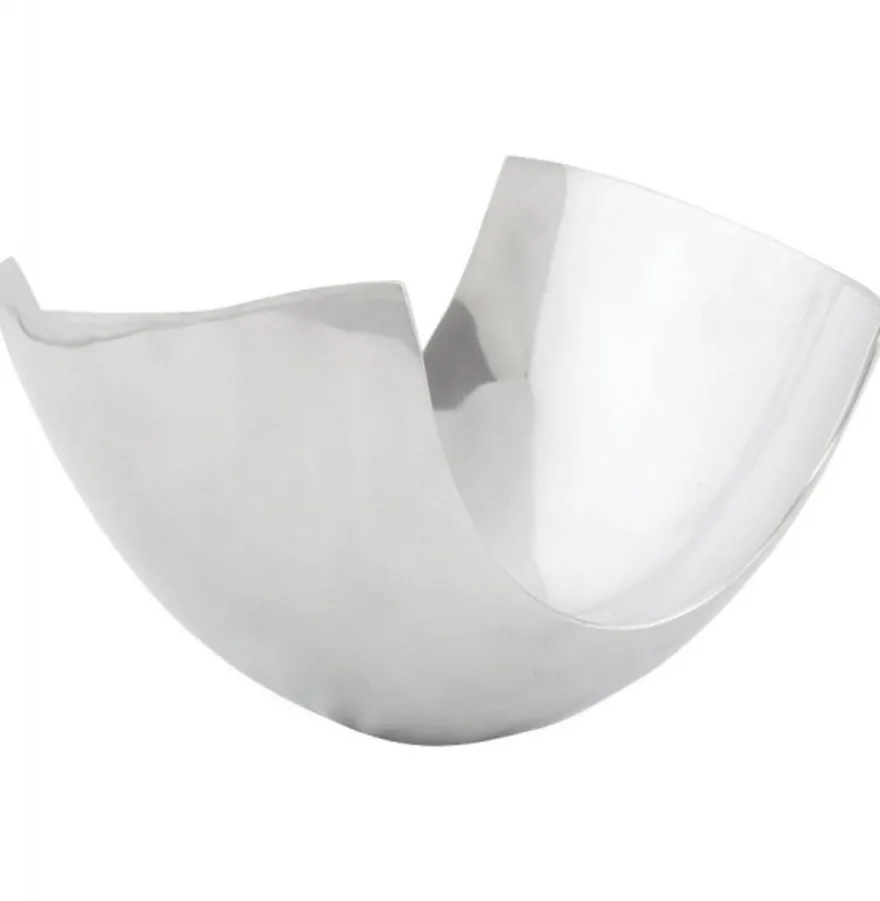 Casa Padrino Aluminium Schale 35 x 31 cm - Designer Obstschale in Silber
