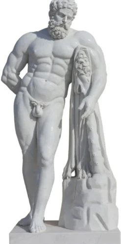 Casa Padrino Antik Stil Garten Deko Marmor Skulptur Mann Grau H. 180 cm