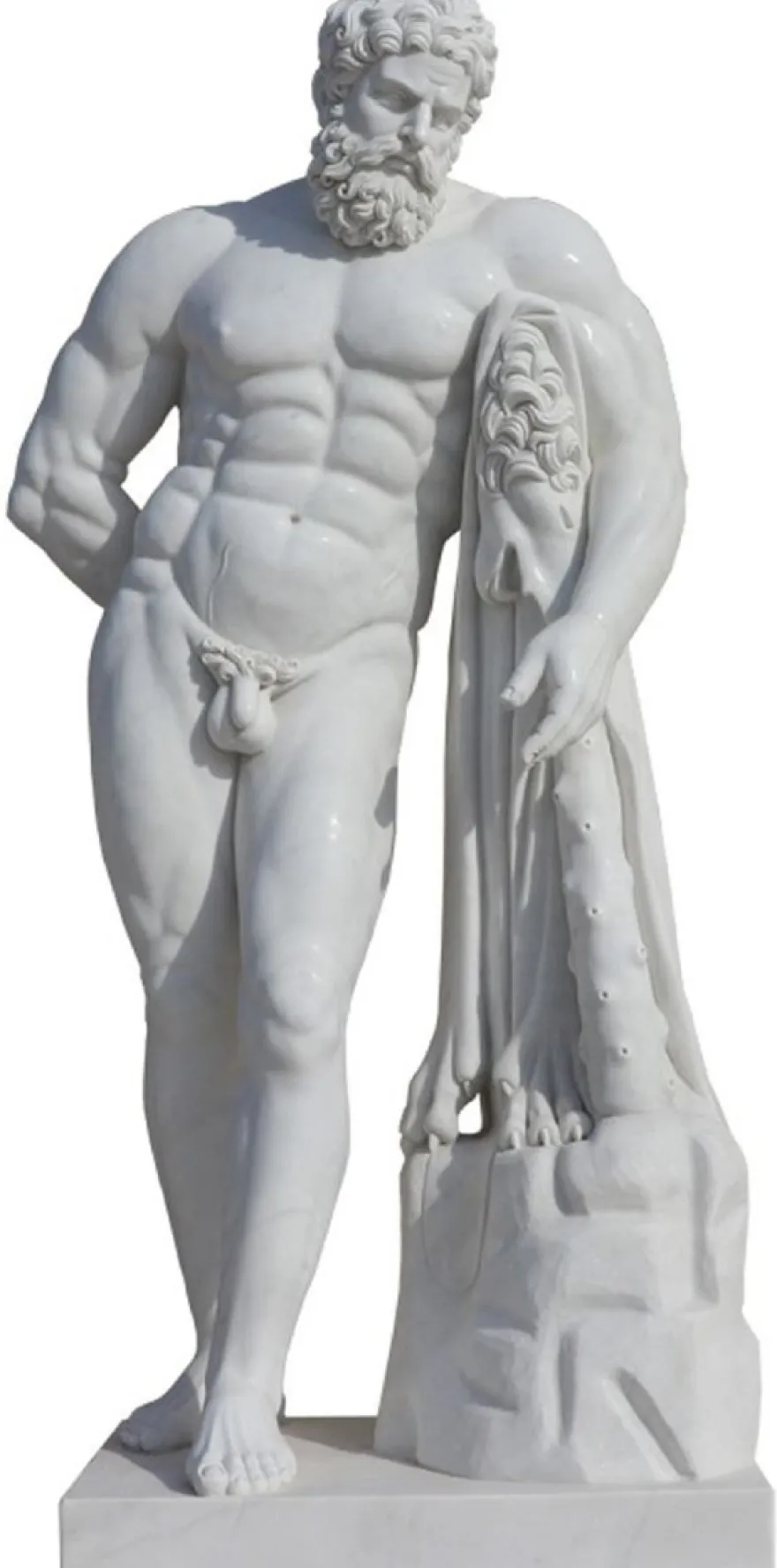 Casa Padrino Antik Stil Garten Deko Marmor Skulptur Mann Grau H. 180 cm
