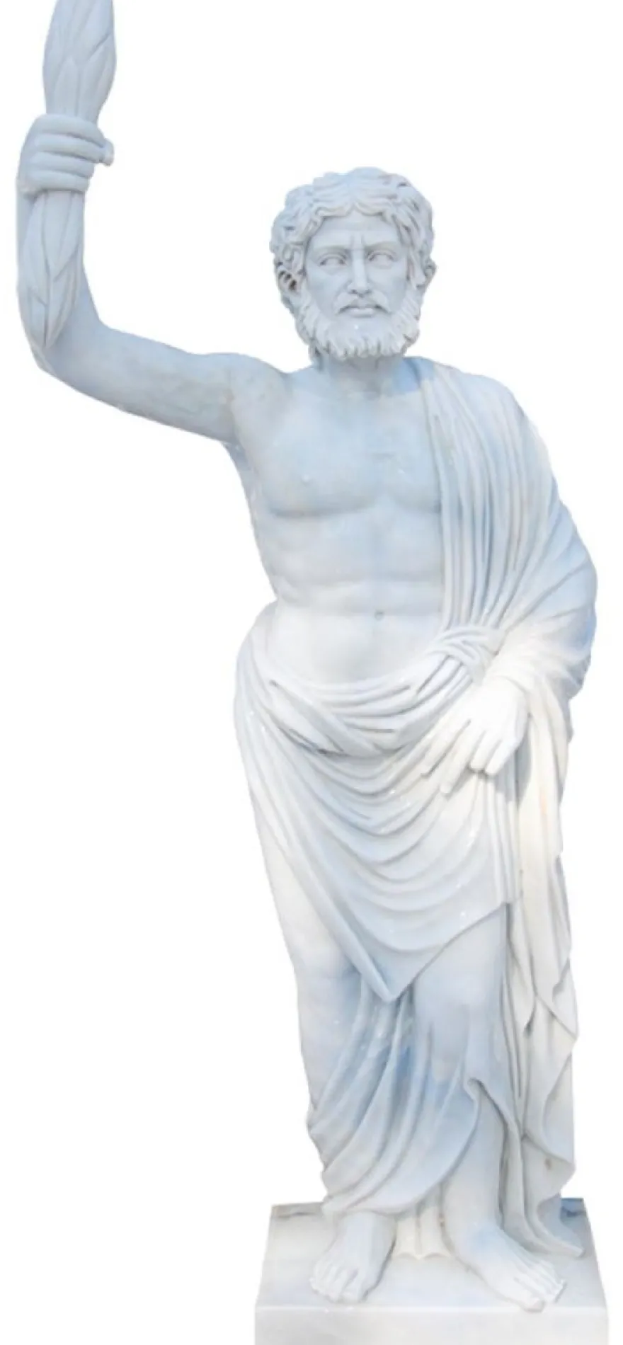 Casa Padrino Antik Stil Garten Deko Marmor Skulptur Römer Grau H. 165 cm