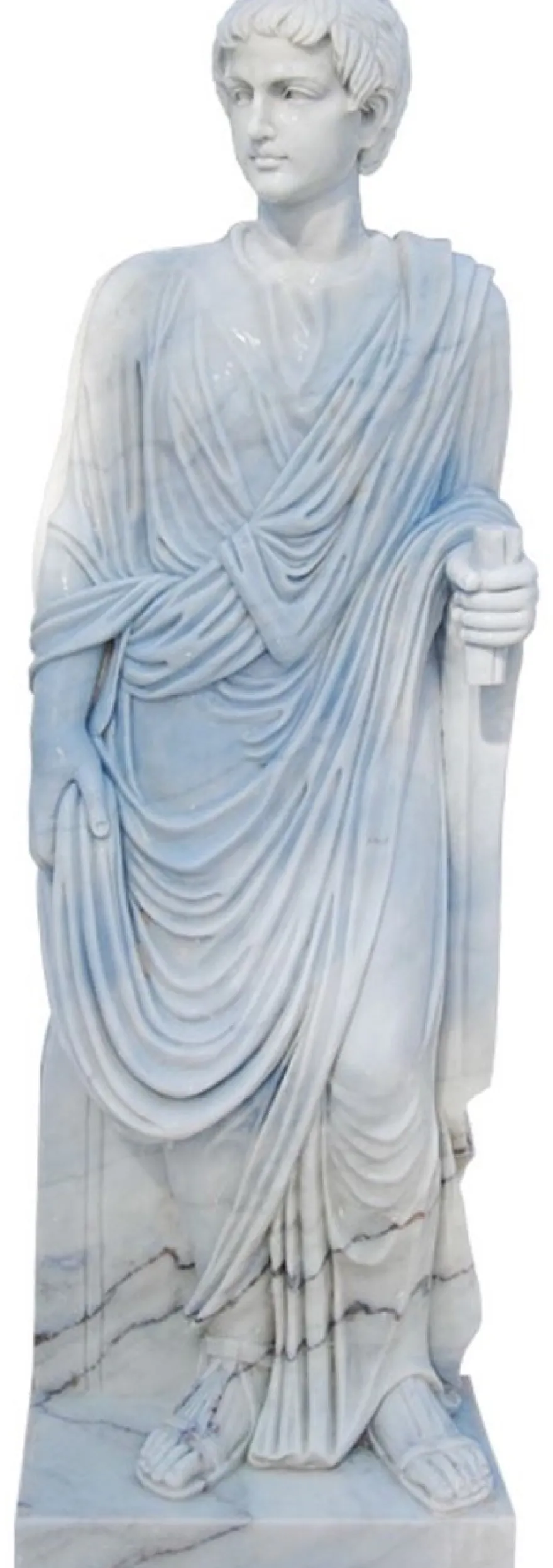 Casa Padrino Antik Stil Marmor Skulptur Römer Grau H. 165 cm