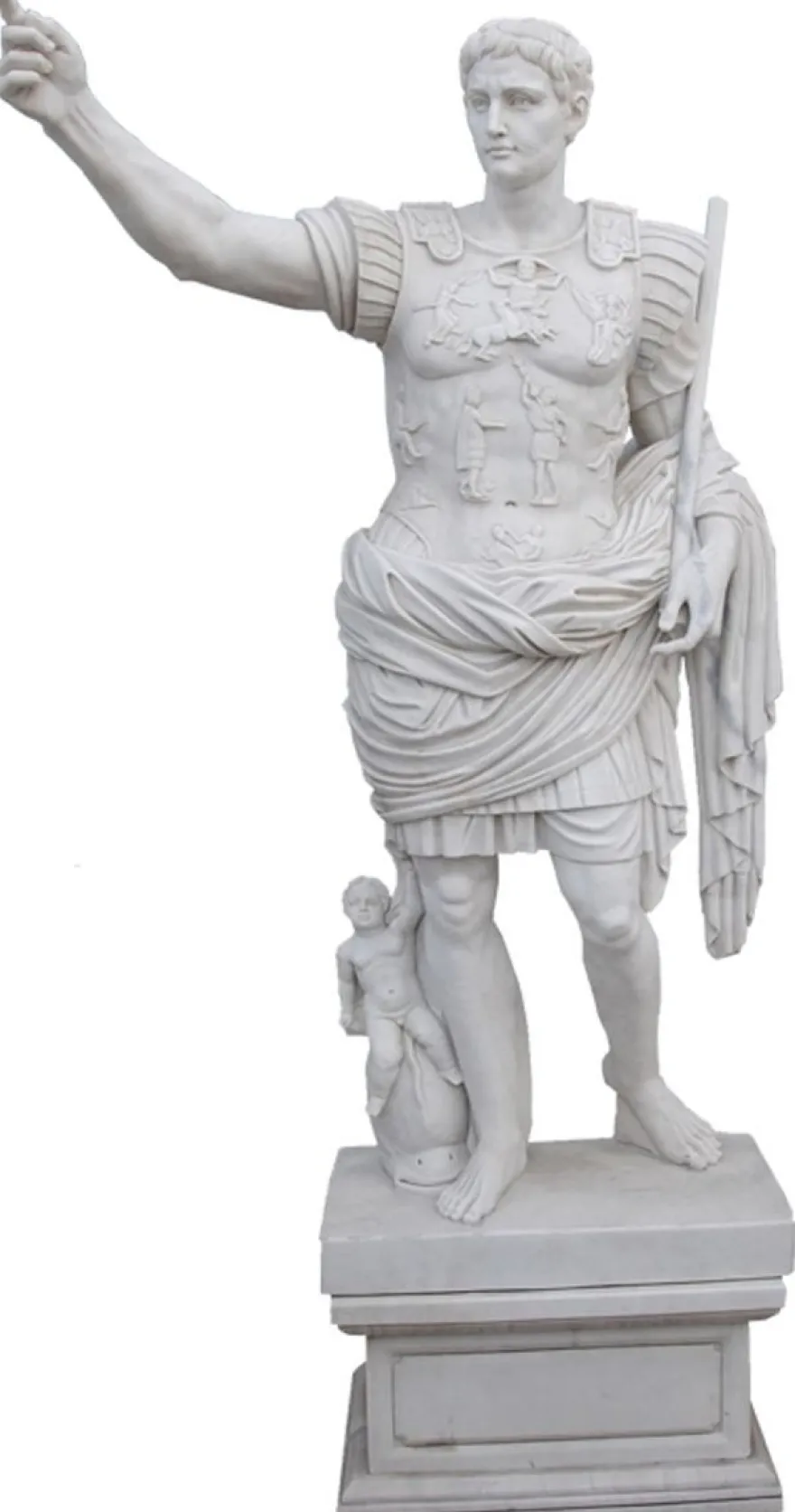 Casa Padrino Antik Stil Marmor Skulptur Römer Grau H. 220 cm