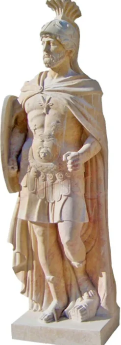 Casa Padrino Antik Stil Marmor Skulptur Römer Beige H. 200 cm