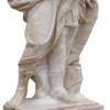 Casa Padrino Antik Stil Marmor Skulptur Römer auf Säule rechte Seite Beige H. 280 cm