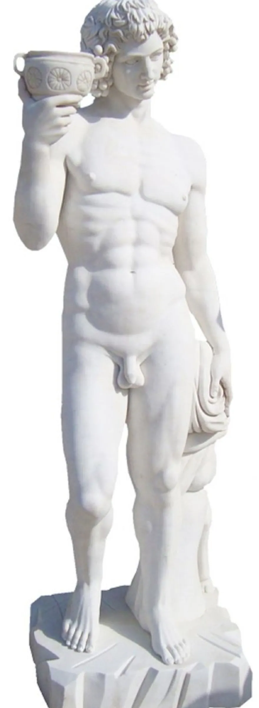 Casa Padrino Antik Stil Marmor Skulptur Mann Weiß H. 180 cm