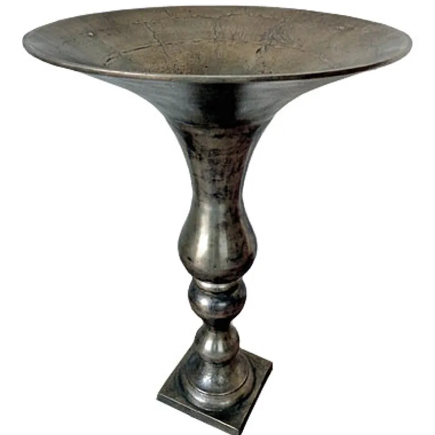 Casa Padrino Antik Stil Vase Aluminium D. 60 cm H. 88 cm - Hotel Dekoration - Barock Blumengefäss Pflanzentopf