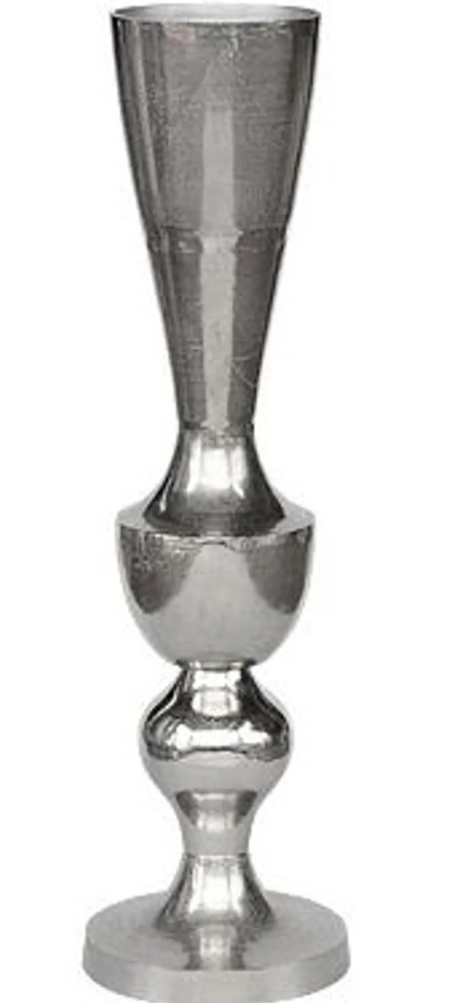 Casa Padrino Antik Stil Vase Aluminium Silber - Hotel Dekoration - Barock Blumengefäss Pflanzentopf - Mod1 H. 107 cm