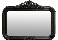 Casa Padrino Antik Stil Wandspiegel Schwarz 142 x H. 100 cm - Barock Möbel