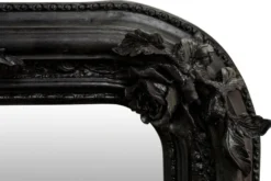 Casa Padrino Antik Stil Wandspiegel Schwarz 142 x H. 100 cm - Barock Möbel
