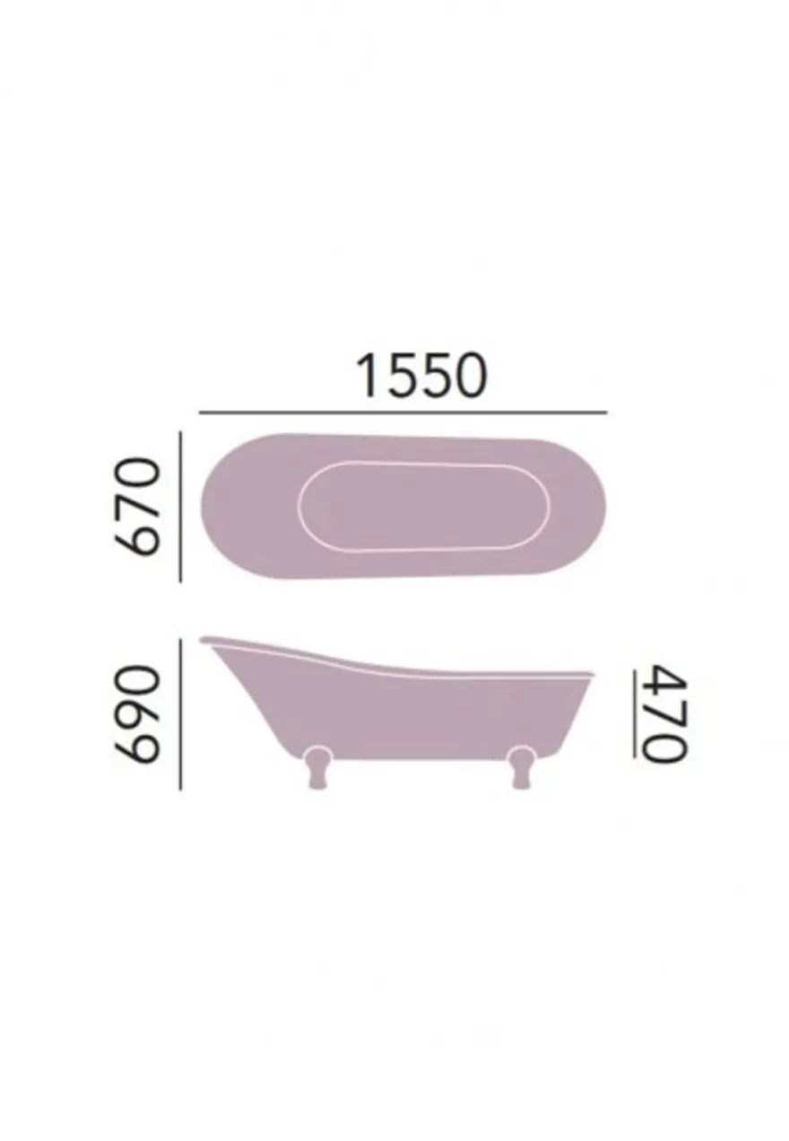 Casa Padrino Art Deco Badewanne freistehend Weiß 1550 mm - Retro Antik Badewanne im Jugendstil Design