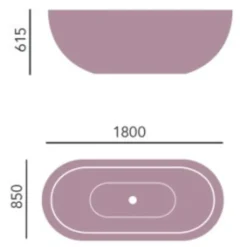 Casa Padrino Art Deco Badewanne freistehend Weiß 1800 x 8550 x 6000 mm - Freistehende Retro Antik Badewanne Barock
