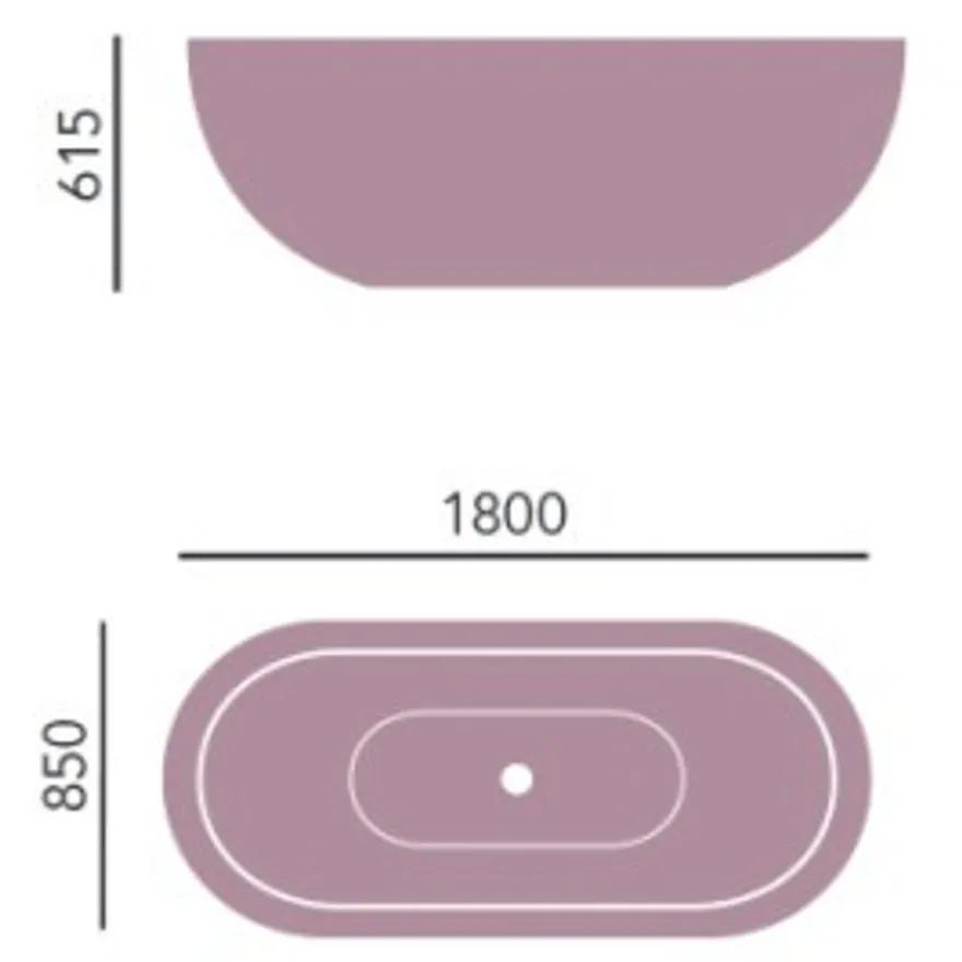 Casa Padrino Art Deco Badewanne freistehend Weiß 1800 x 8550 x 6000 mm - Freistehende Retro Antik Badewanne Barock