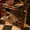 Casa Padrino Art Deco Bar Trolley Servierwagen Gold / Smoked Glass 77 x 42 x H. 77,5 cm - Hotel & Restaurant Möbel