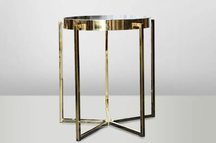 Casa Padrino Art Deco Beistelltisch Gold Metall / Marmor 65 x 65 cm - Jugendstil Tisch - Blumenständer