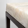 Casa Padrino Art Deco Beistelltisch aus Onyx und Metall 40 x 27 x 65 cm - Jugendstil Blumentisch
