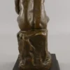 Casa Padrino Art Deco Bronze Deko Figur Der Denker Bronze / Schwarz H. 26 cm