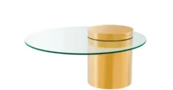 Casa Padrino Art Deco Luxus Couchtisch Gold - 90 x H. 43 cm