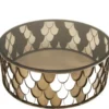 Casa Padrino Art Deco Luxus Designer Couchtisch Antik Kupfer - Tisch aus Stahl und Glas - 110 x H. 38 cm