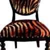 Casa Padrino Art Deco Luxus Esszimmer Stuhl Leopard / Schwarz - Luxus Hotel Möbel