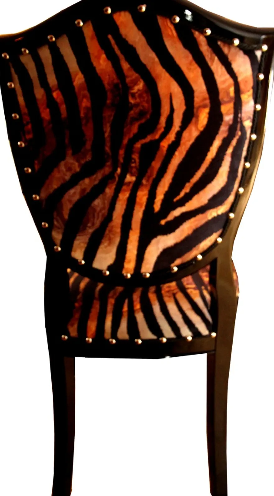 Casa Padrino Art Deco Luxus Esszimmer Stuhl Leopard / Schwarz - Luxus Hotel Möbel