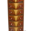 Casa Padrino Art Deco Mahagoni Kommode mit 7 Schubladen und Ablagefläche Braun 70 x 40 x H. 120 cm - Art Deco Möbel