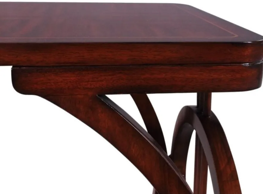 Casa Padrino Art Deco Mahagoni Snack Tisch / Beistelltisch Braun 40 x 40 x H. 62 cm - Luxus Möbel