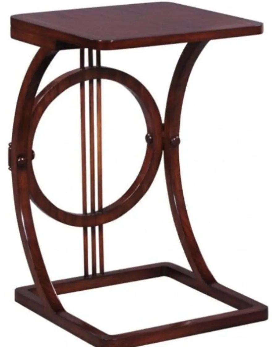 Casa Padrino Art Deco Mahagoni Snack Tisch / Beistelltisch Braun 40 x 40 x H. 62 cm - Luxus Möbel
