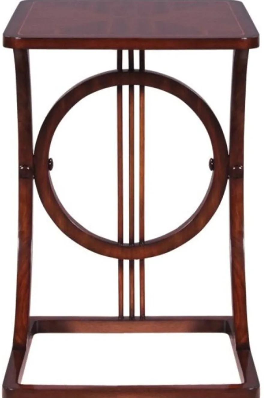 Casa Padrino Art Deco Mahagoni Snack Tisch / Beistelltisch Braun 40 x 40 x H. 62 cm - Luxus Möbel