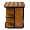 Casa Padrino Art Deco Spieltisch Schach Dame Mahagoni L 50 x B 50 x H 55 cm - Luxus Möbel Antik Stil