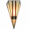 Casa Padrino Art Deco Tiffany Wandleuchte Bunt H. 38 cm - Tiffany Leuchten