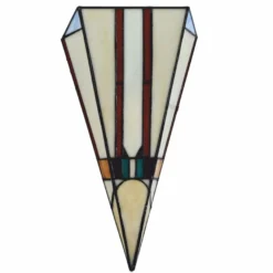 Casa Padrino Art Deco Tiffany Wandleuchte Bunt H. 38 cm - Tiffany Leuchten