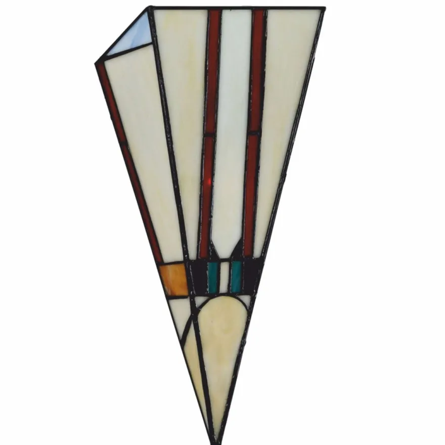 Casa Padrino Art Deco Tiffany Wandleuchte Bunt H. 38 cm - Tiffany Leuchten