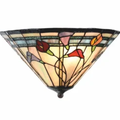 Casa Padrino Art Deco Tiffany Deckenleuchte Bunt Ø 40 cm - Tiffany Leuchten