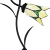 Casa Padrino Art Deco Tiffany Tischleuchte Schwarz / Gelb / Grün H. 40 cm - Tiffany Leuchten