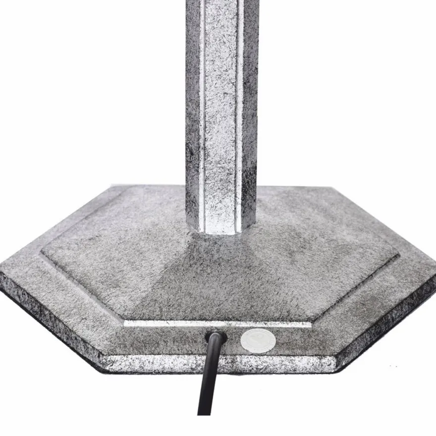Casa Padrino Art Deco Tiffany Tischleuchte Weiß / Schwarz / Silber H. 48 cm - Tiffany Leuchten