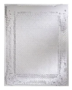 Casa Padrino Art Deco Vintage Spiegel Silber 78 x H. 101 cm - Antik Stil Wandspiegel