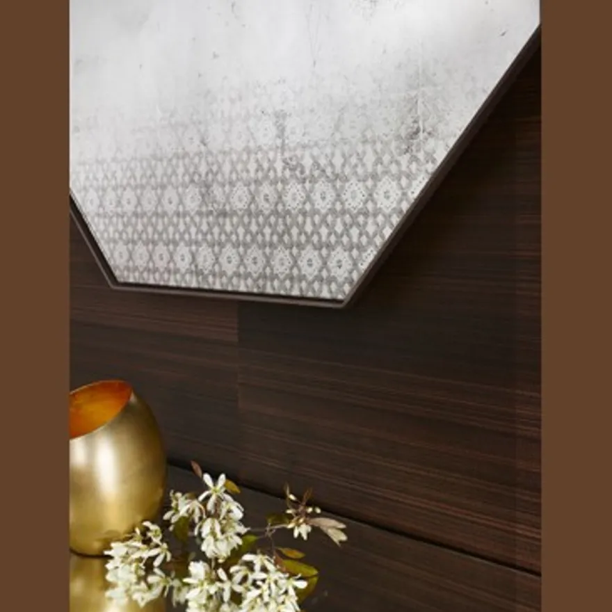 Casa Padrino Art Deco Vintage Wandspiegel im Antik Stil Silber 91 x 91 cm