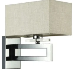 Casa Padrino Art Deco Wandleuchte Silber / Khaki 12 x 24 x H. 24 cm - Art Deco Wandlampe