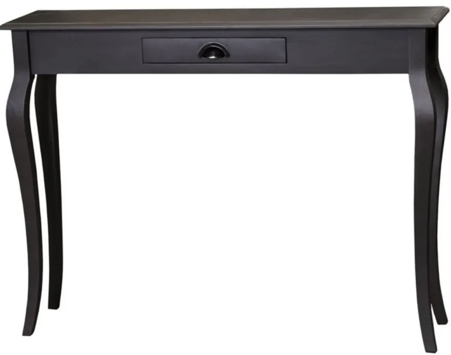 Casa Padrino Badezimmerkonsole mit Schublade in schwarz 120 x 30 x H. 90 cm - Jugendstil Möbel Konsole Konsolentisch
