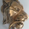 Casa Padrino Barock Aluminium Türklopfer Löwe Bronze H. 40 cm - Barock Deko Accessoires