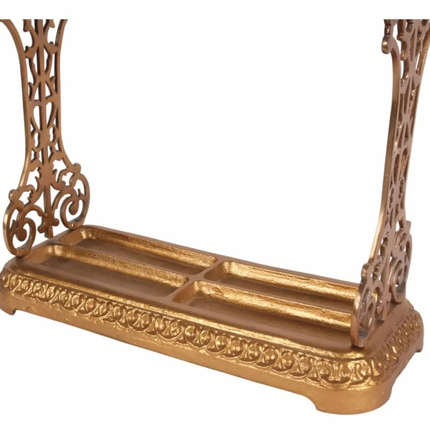 Casa Padrino Barock Aluminium Schirmständer Gold - Barockstil Deko Accessoires