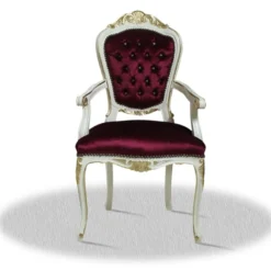 Casa Padrino Barock Armlehnen Esszimmerstuhl 60 x 45 x H. 110 cm - Luxus Edition
