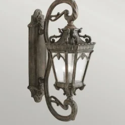 Casa Padrino Barock Außenwandleuchte Antik Bronze H. 95,9 cm - Außenbeleuchtung