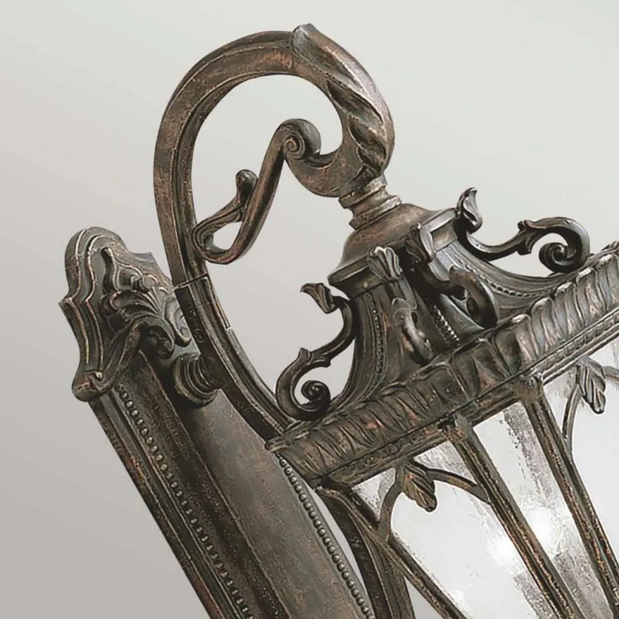 Casa Padrino Barock Außenwandleuchte Antik Bronze H. 95,9 cm - Außenbeleuchtung