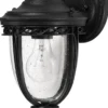 Casa Padrino Barock Außenwandleuchte Schwarz 16,5 x 19 x H. 32 cm - Elegante Balkon Garten Terrassen Außenleuchte - Außenbeleuchtung im Barockstil