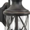 Casa Padrino Barock Außenwandleuchte Antik Braun 19 x 26 x H. 55 cm - Barock Außenlaterne