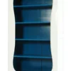 Casa Padrino Barock Bücherschrank Weiss / Blau, 110 x 45 x 185 cm, Massivholz Regal im Antik Stil